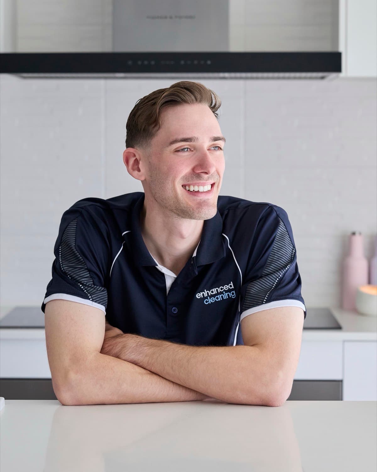 Jason Shipway in a client's kitchen